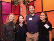 Alumni at the Estée Lauder event at Talea Bryant Park Taproom with Ryan Piela (MBA ’18), a member of the Alumni Council and Corporate Ambassador