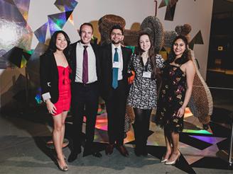 AHC 2019 Alumni gather at the 2019 Alumni Holiday Celebration at the MoMA