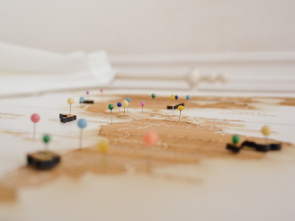 Regional leaders Map with pins